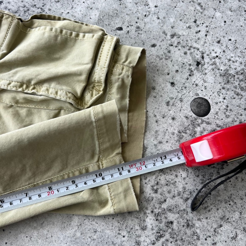 American Eagle Shorts Mens 30 Khaki Tan Cargo Long Utility Outdoors Gorpcore Y2K - Picture 5 of 5